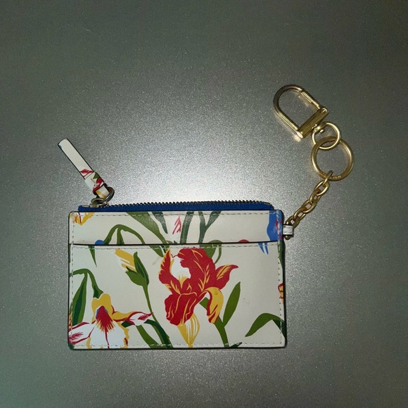 Tory Burch Leather Card Case Key Fob - Picture 2 of 7